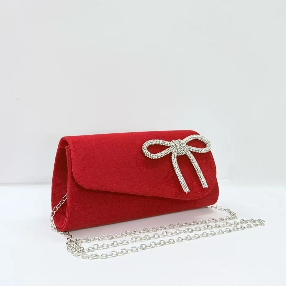 Bow Rhinestone Suede Envelope Clutch Women's Detachable Chain Evening Purse for Wedding Party Formal Events
Bow Rhinestone Suede Envelope Clutch Women's Detachable Chain Evening Purse for Wedding Party Formal Events