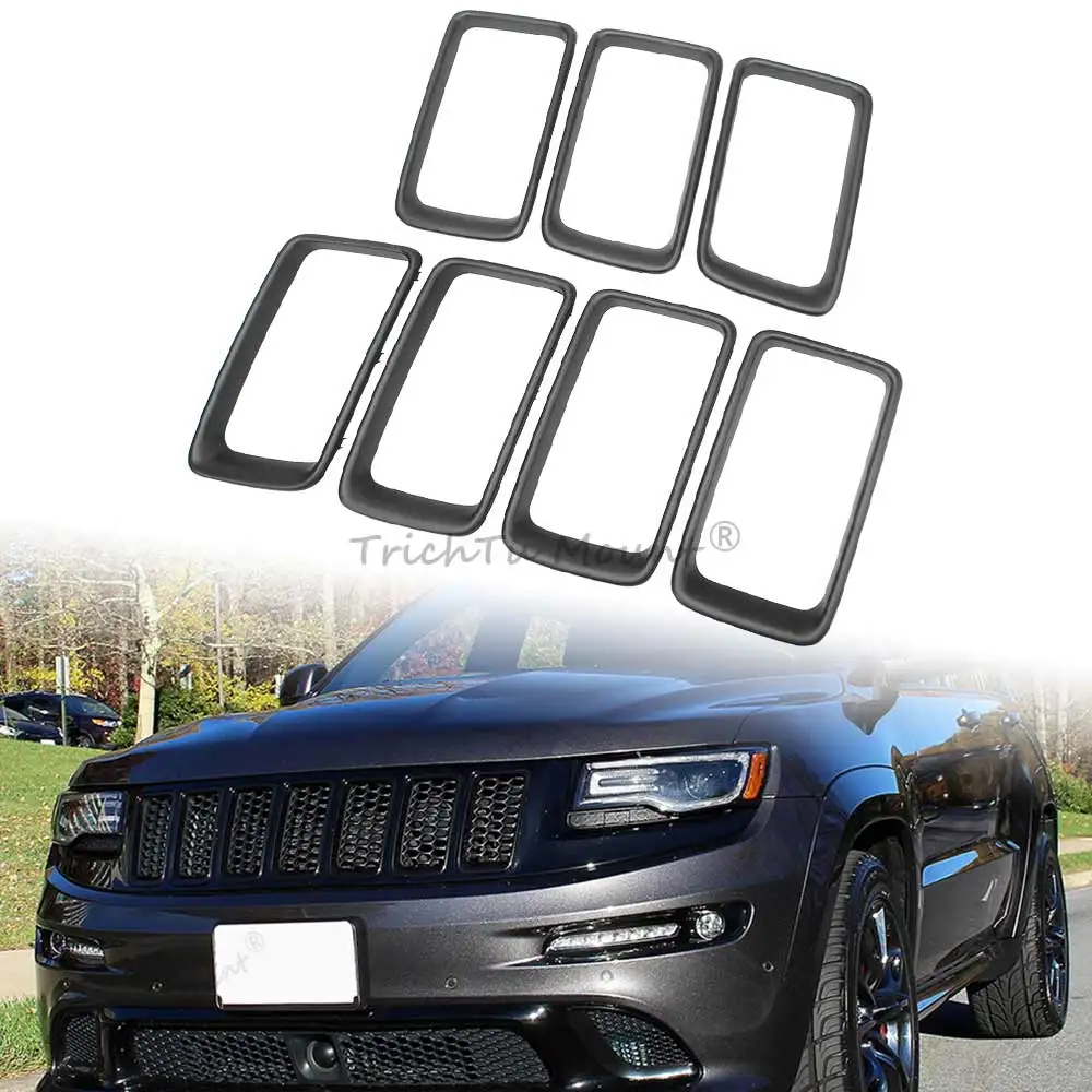 For Jeep Grand Cherokee 2014 2015 2016 7Pcs Gloss Black Chrome Gray Front Bumper Rings Grill Vent Insert Trim Cover ABS Plastic
For Jeep Grand Cherokee 2014 2015 2016 7Pcs Gloss Black Chrome Gray Front Bumper Rings Grill Vent Insert Trim Cover ABS Plastic