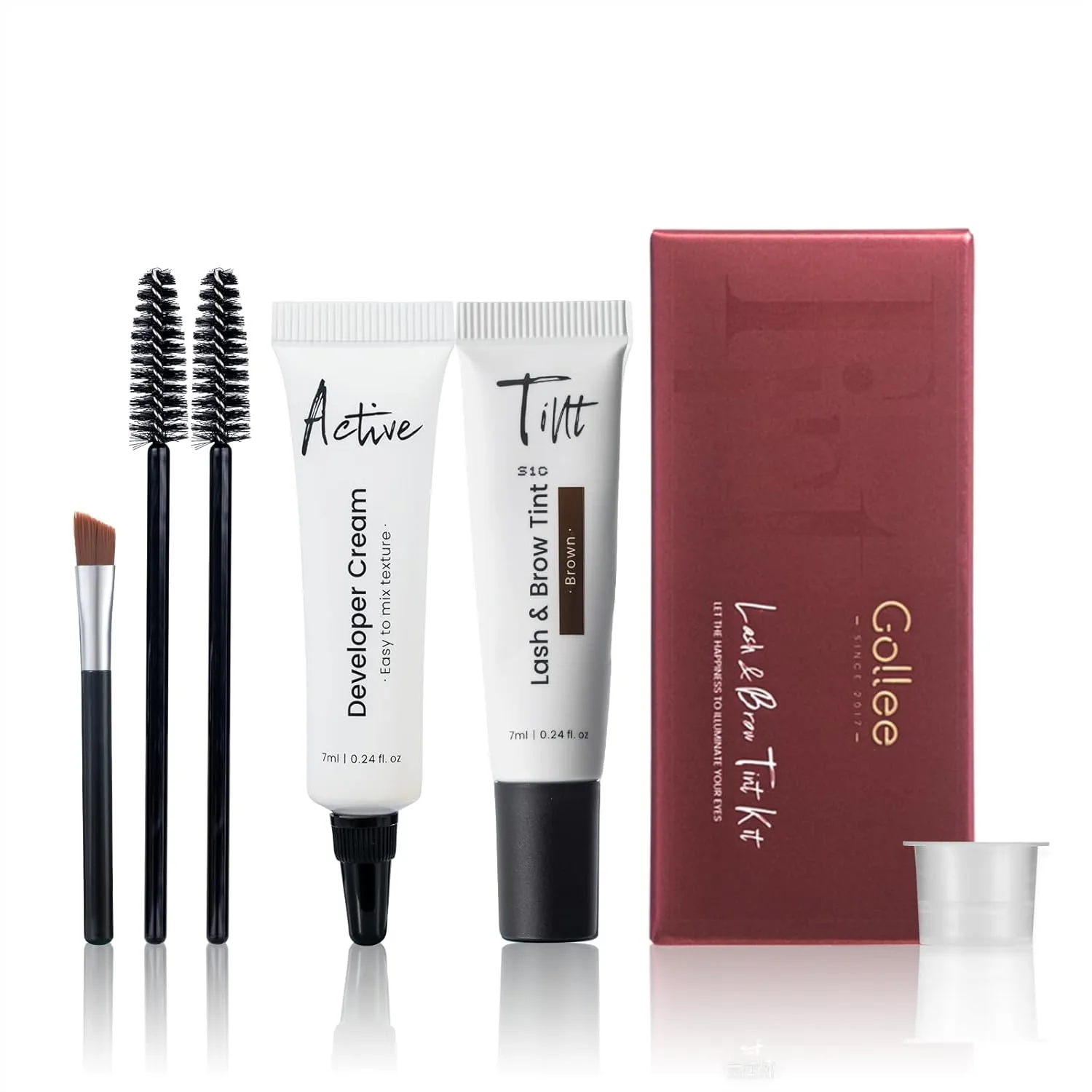 Brown Lash & Brow Color Kit, Semi-Permanent Lasts 4 Weeks, Easy Home Use for Natural Look
Brown Lash & Brow Color Kit, Semi-Permanent Lasts 4 Weeks, Easy Home Use for Natural Look