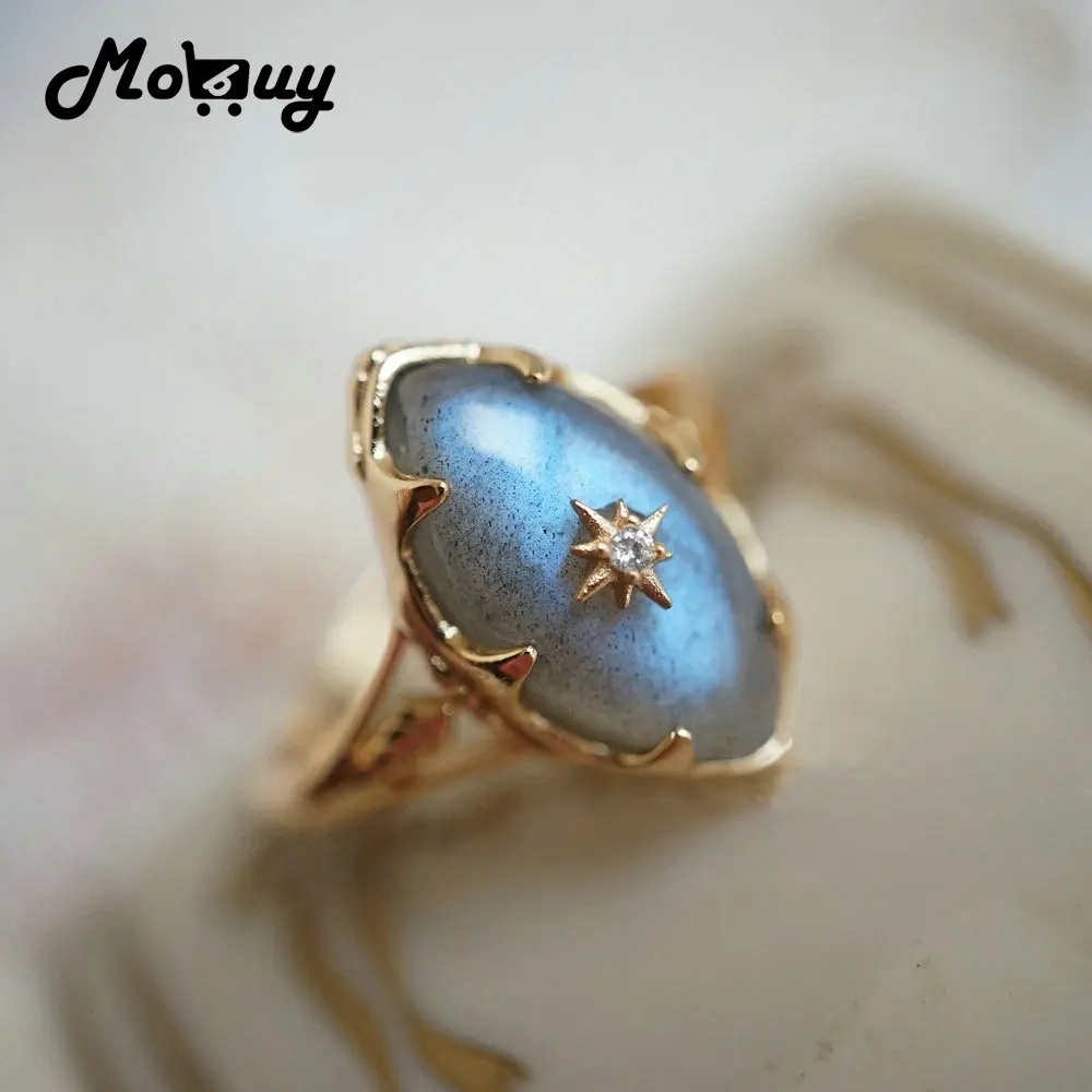 MoBuy Natural Gemstone Labradorite Ring For Women 925 Sterling Silver Gold Vermeil Jewelry Vintage Wedding Engagement Ring
MoBuy Natural Gemstone Labradorite Ring For Women 925 Sterling Silver Gold Vermeil Jewelry Vintage Wedding Engagement Ring
