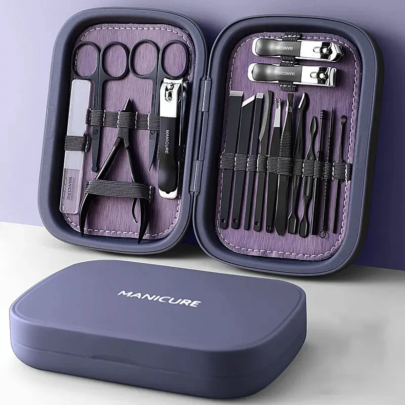 18 Piece Deluxe Manicure & Pedicure Set Green And Blue Stainless Steel Nail Scissors, Clippers, Ear Digging Spoon Women for Men
18 Piece Deluxe Manicure & Pedicure Set Green And Blue Stainless Steel Nail Scissors, Clippers, Ear Digging Spoon Women for Men
