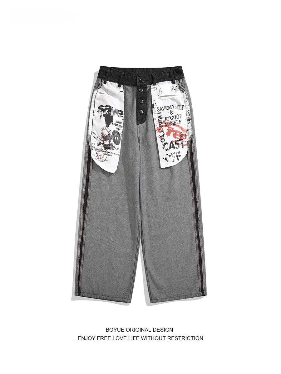 Boyue Men's Vintage Jeans High Waist Wide Leg Pants Color Blo Design Big kets Casual Loose Fit All Seasons
Boyue Men's Vintage Jeans High Waist Wide Leg Pants Color Blo Design Big kets Casual Loose Fit All Seasons
