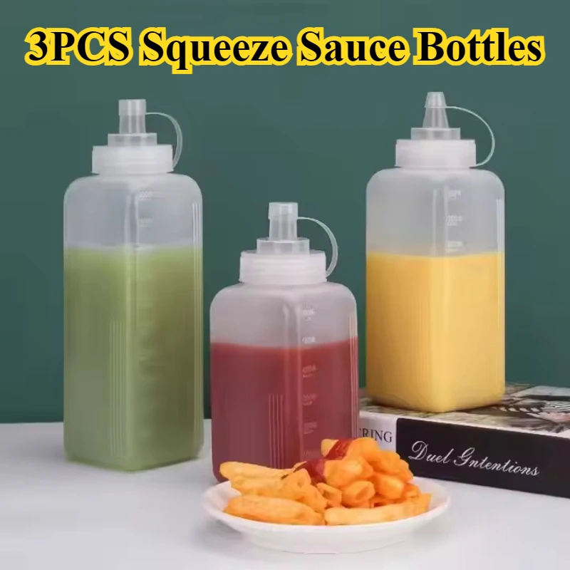 3PCS 600-1000ML Squeeze Sauce Bottles Condiment Dispenser Large Mouth Dustproof Kitchen Seasoning Salad Sauce Olive Oil Bottle
3PCS 600-1000ML Squeeze Sauce Bottles Condiment Dispenser Large Mouth Dustproof Kitchen Seasoning Salad Sauce Olive Oil Bottle