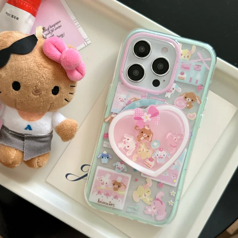 Cute gift Bear Cartoon Magsafe Wireless Charge Phone Case For iPhone 15 14 13 12 16Pro Max rabbit Love Shake Magnetic Holder
Cute gift Bear Cartoon Magsafe Wireless Charge Phone Case For iPhone 15 14 13 12 16Pro Max rabbit Love Shake Magnetic Holder