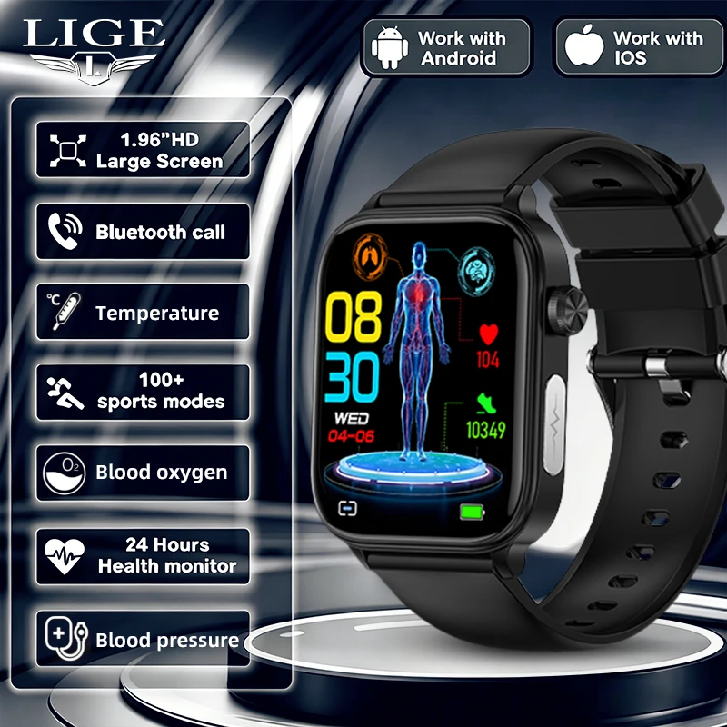 LIGE 2026 Men Smart Watch AI Diagnostic Detector Blood Lipid And Uric Acid Body Temperature Test Women Menstrual Health Tracker
LIGE 2026 Men Smart Watch AI Diagnostic Detector Blood Lipid And Uric Acid Body Temperature Test Women Menstrual Health Tracker