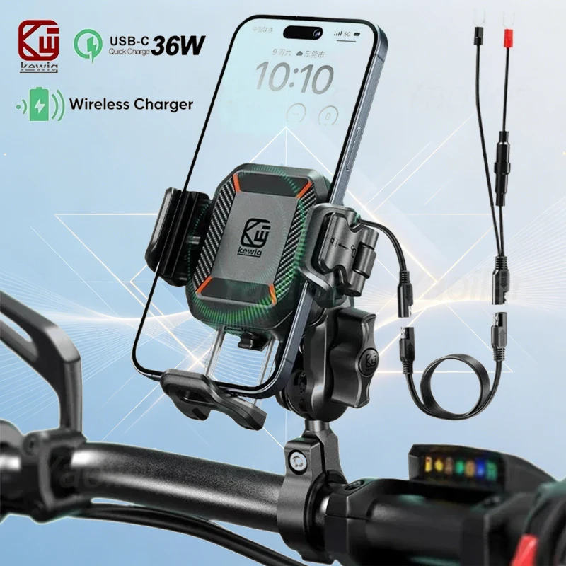 Motorcycle Phone Holder 15W Wireless Charger & 36W USB C Fast Charging Shockproof Motorbike Bicycle Bike Scooter Phone Stand
Motorcycle Phone Holder 15W Wireless Charger & 36W USB C Fast Charging Shockproof Motorbike Bicycle Bike Scooter Phone Stand
