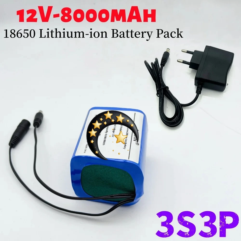 Аккумуляторная батарея 8000 мАч 12В 3S3P с BMS, литий-ионная 18650, 12В, сверхбольшой емкости, перезаряжаемая
Аккумуляторная батарея 8000 мАч 12В 3S3P с BMS, литий-ионная 18650, 12В, сверхбольшой емкости, перезаряжаемая