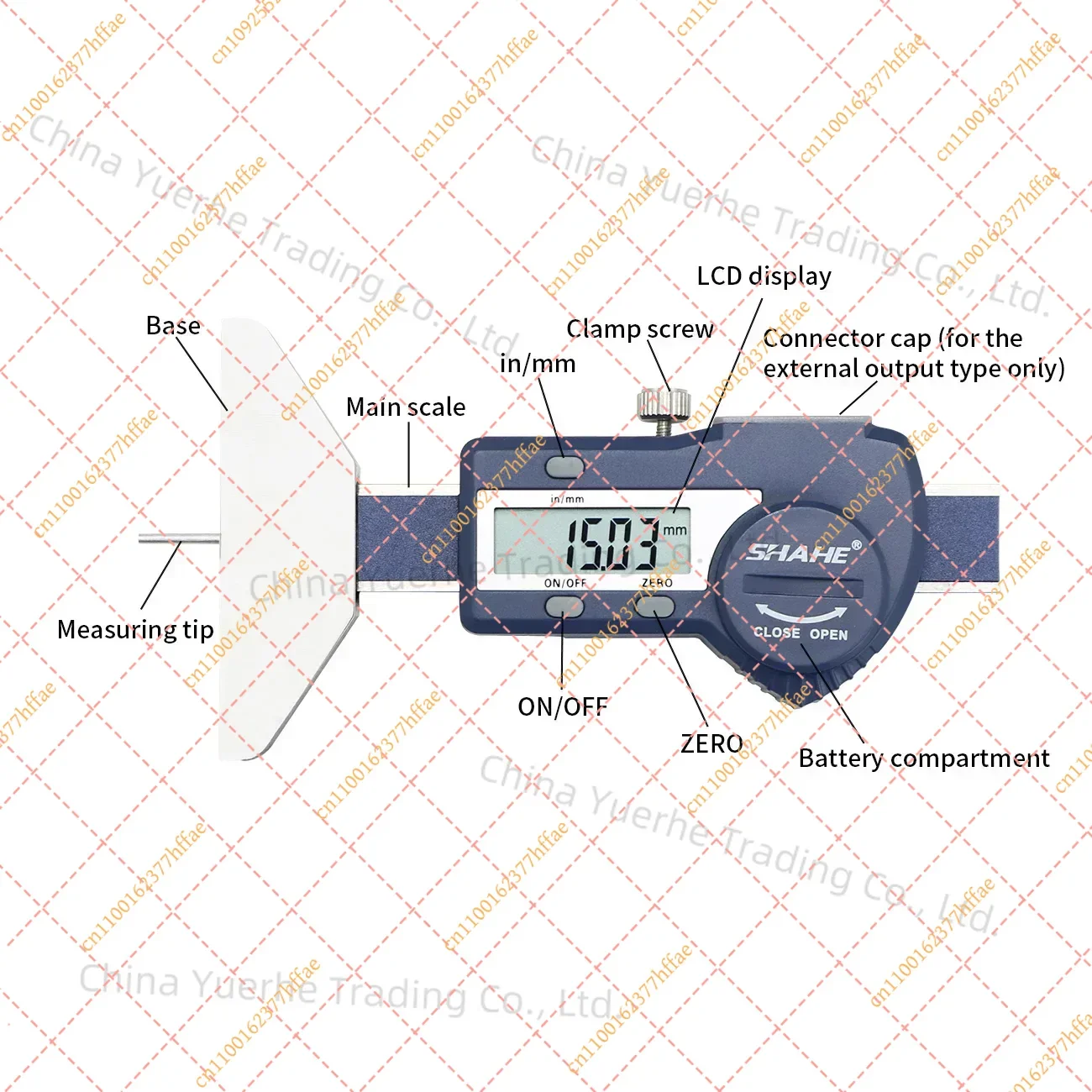 SHAHE Digital Depth Gauge 0-25mm/0-50 mm Tread Depth Gauge For Car Tire Digital Depth Calipers Measuring Tools
SHAHE Digital Depth Gauge 0-25mm/0-50 mm Tread Depth Gauge For Car Tire Digital Depth Calipers Measuring Tools