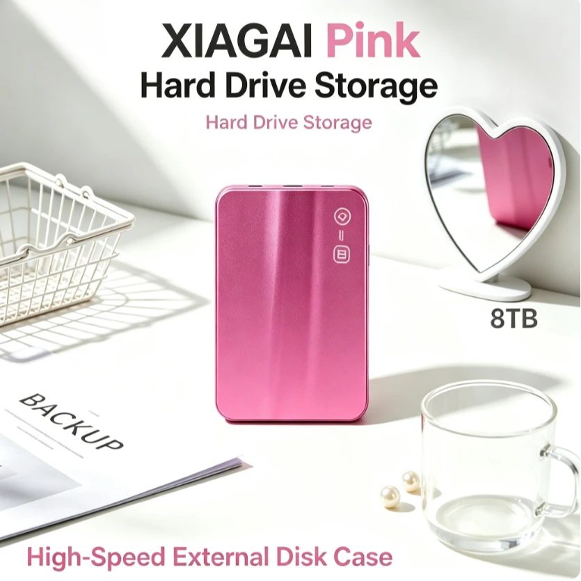 Original XIAGAI Pink Portable External SSD Enclosure Hard Drive Storage Case For Laptop Desktop PC Mac High Speed Disk Box
Original XIAGAI Pink Portable External SSD Enclosure Hard Drive Storage Case For Laptop Desktop PC Mac High Speed Disk Box