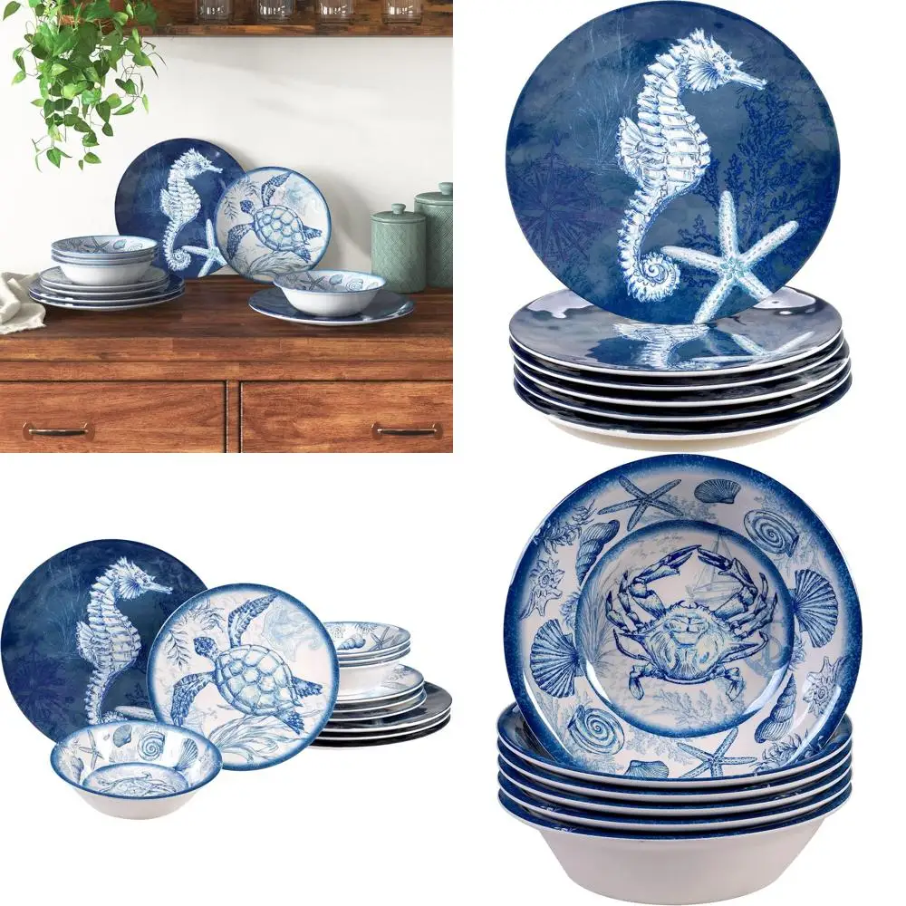 Multicolored Melamine Dinnerware Set for 4, 12-Piece Service
Multicolored Melamine Dinnerware Set for 4, 12-Piece Service