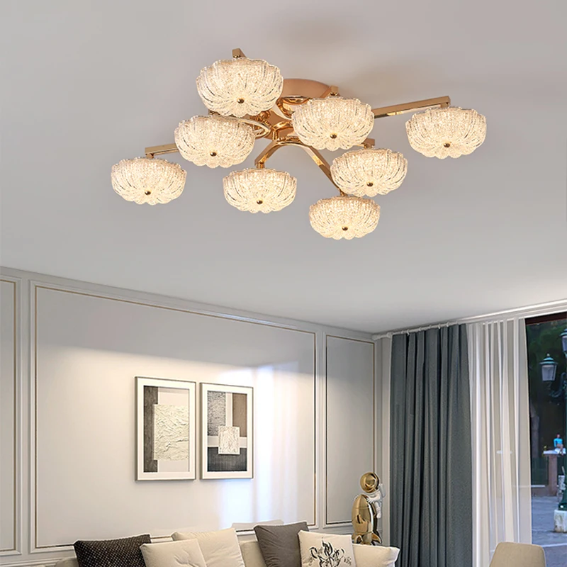 French-style Luxury Living Room LED Chandeliers Creative Gold Pumpkin-shaped Ceiling Lights Modern Home Decor Lighting Fixture
French-style Luxury Living Room LED Chandeliers Creative Gold Pumpkin-shaped Ceiling Lights Modern Home Decor Lighting Fixture