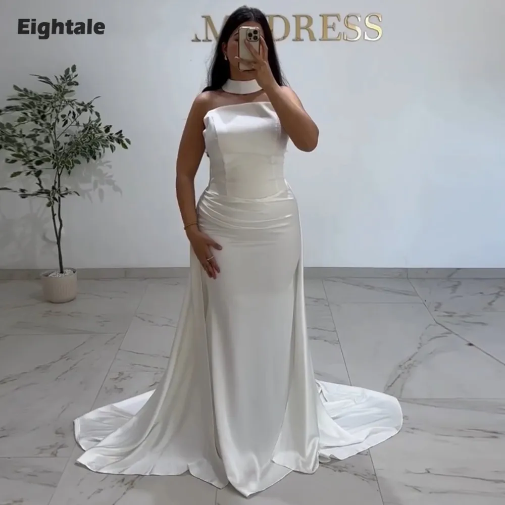 Eightale Arabic Evening Dress Strapless Customized Stretchy Satin Prom Wedding Party Gowns Abendkleider Hochzeit
Eightale Arabic Evening Dress Strapless Customized Stretchy Satin Prom Wedding Party Gowns Abendkleider Hochzeit