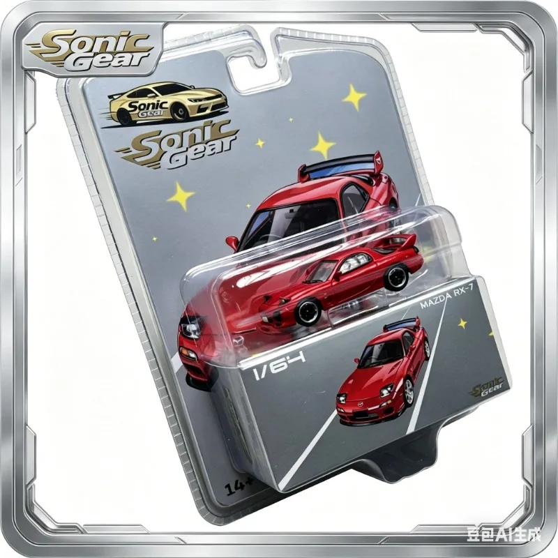 Модель автомобиля Sonic Gear из сплава, масштаб 1:64, Mazda RX7 FD3S, спортивный автомобиль JDM, коллекционная модель, литая под давлением.
Модель автомобиля Sonic Gear из сплава, масштаб 1:64, Mazda RX7 FD3S, спортивный автомобиль JDM, коллекционная модель, литая под давлением.