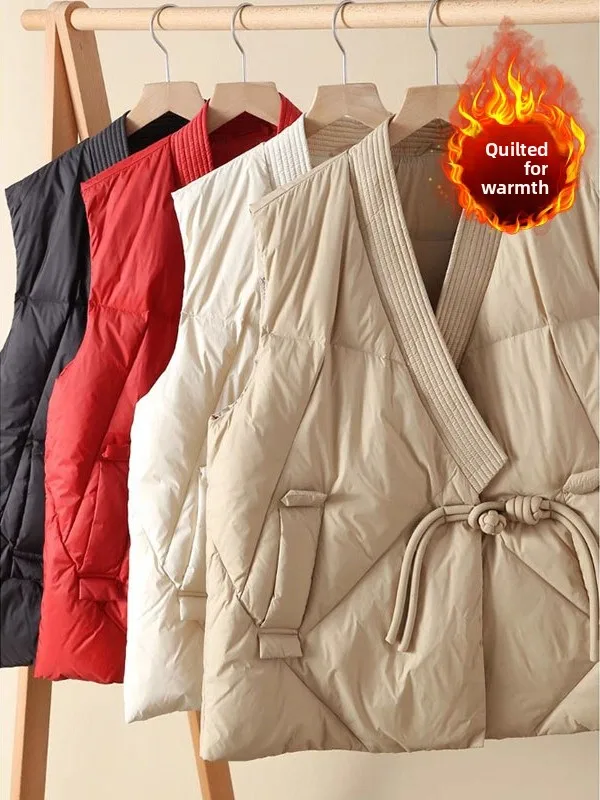 Autumn Winter Artistic Retro Button ort Cotton Warm Vest Loose Slimming oulder Pad Large Size Women's Casual Faion
Autumn Winter Artistic Retro Button ort Cotton Warm Vest Loose Slimming oulder Pad Large Size Women's Casual Faion