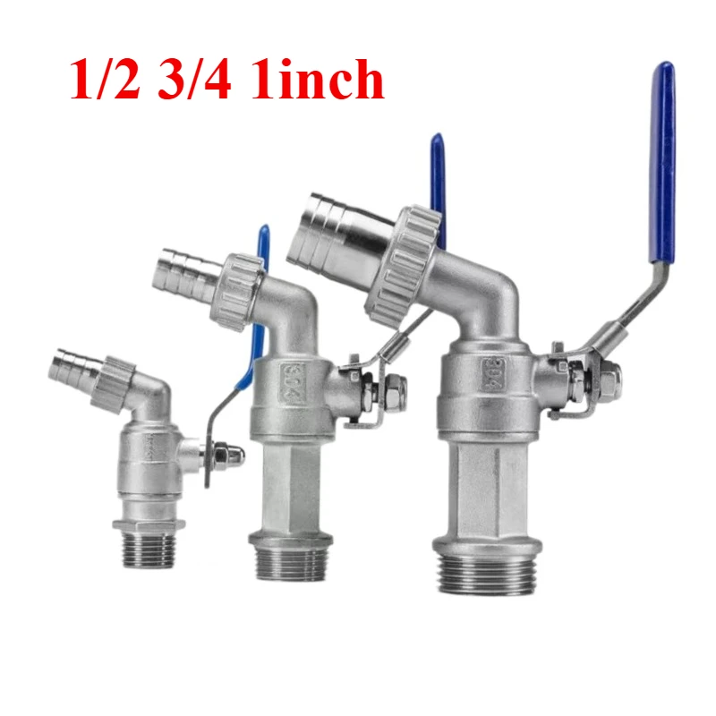 304 Stainless Steel Ball Valve - 1/2 3/4 1 Inch Weldless Bulkhead Bibcock for Building Home Brew Kettle/Mash Tun
304 Stainless Steel Ball Valve - 1/2 3/4 1 Inch Weldless Bulkhead Bibcock for Building Home Brew Kettle/Mash Tun