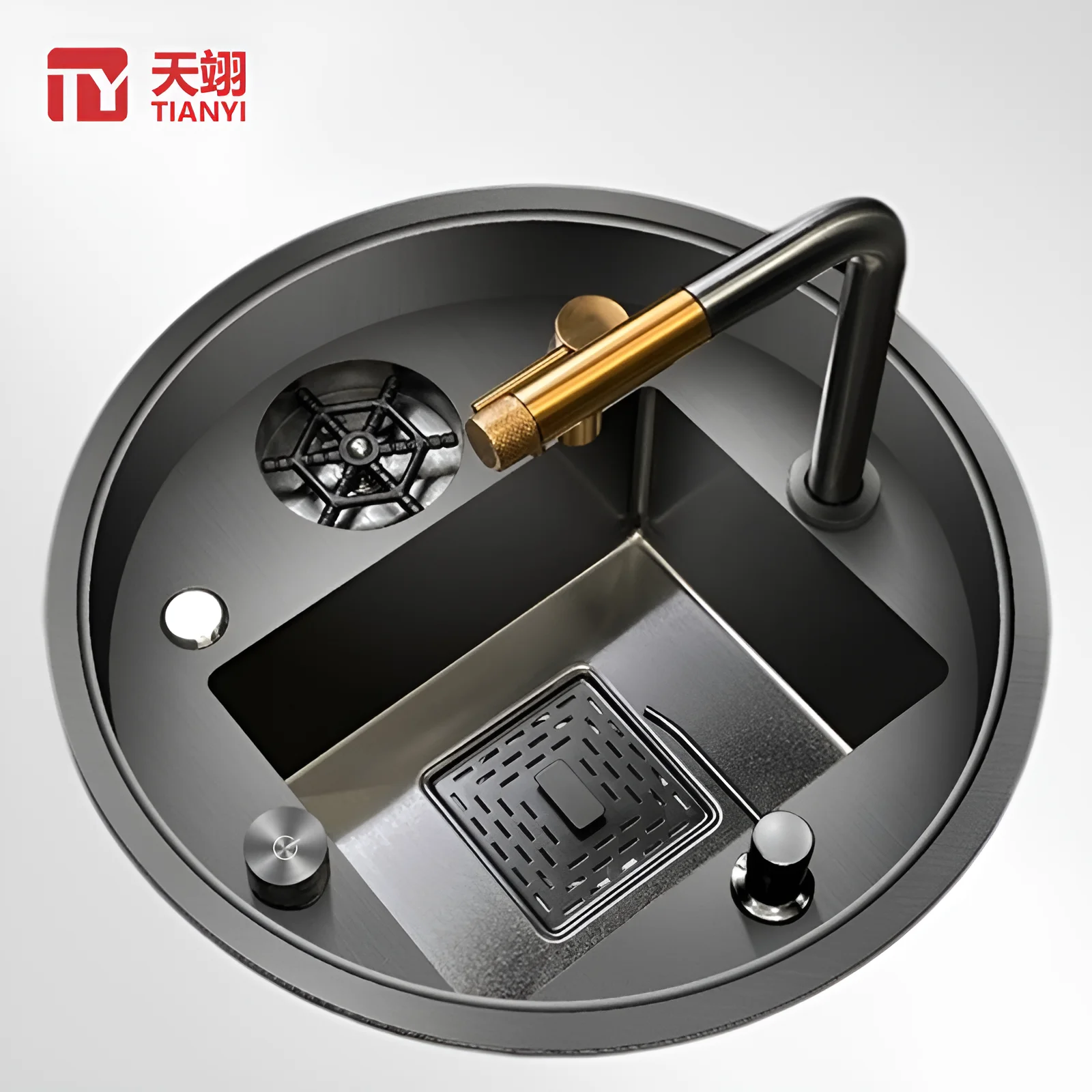 304 Stainless Steel Circular Sink Multifunctional Hidden Sink For Kitchen And Bar
304 Stainless Steel Circular Sink Multifunctional Hidden Sink For Kitchen And Bar