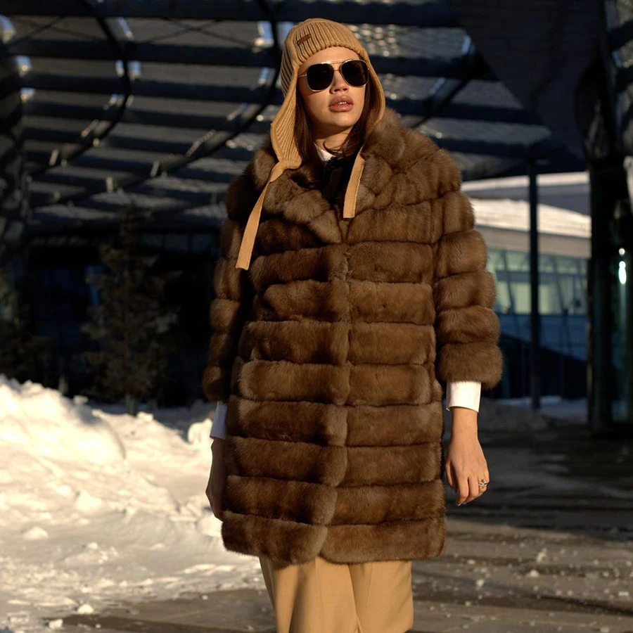 Real Fox Fur Coats For Women Mid-Length Fur Jacket With Lapel Luxury Winter Warm Natural Fox Fur Jackets
Real Fox Fur Coats For Women Mid-Length Fur Jacket With Lapel Luxury Winter Warm Natural Fox Fur Jackets