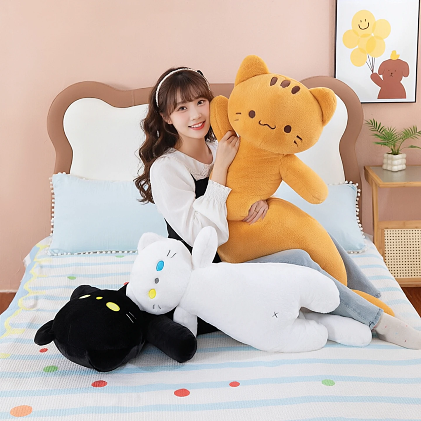 Large Size Cute Cat Long Plush Pillow 3 Colors Soft Stuffed Animal Doll Kids Sleeping Pillow Birthday Gift Home Bed Decoration
Large Size Cute Cat Long Plush Pillow 3 Colors Soft Stuffed Animal Doll Kids Sleeping Pillow Birthday Gift Home Bed Decoration