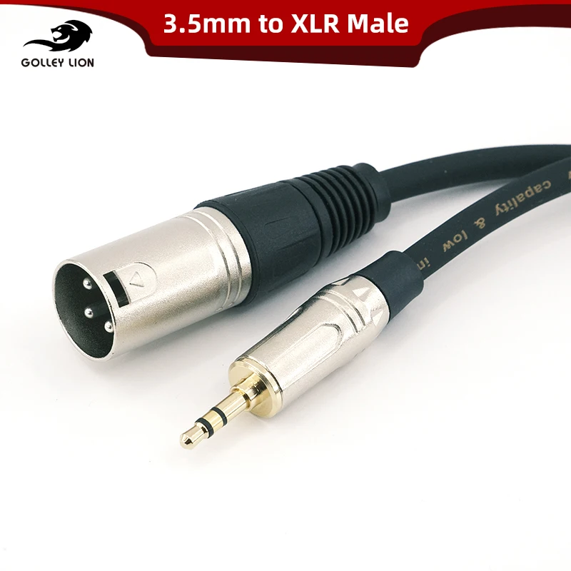 GOLLEY LION 3.5mm to XLR Adapter Cable Male to Male Audio Cord for Smartphone Laptop Tablet to Mixer Powered Speaker Amplifier
GOLLEY LION 3.5mm to XLR Adapter Cable Male to Male Audio Cord for Smartphone Laptop Tablet to Mixer Powered Speaker Amplifier