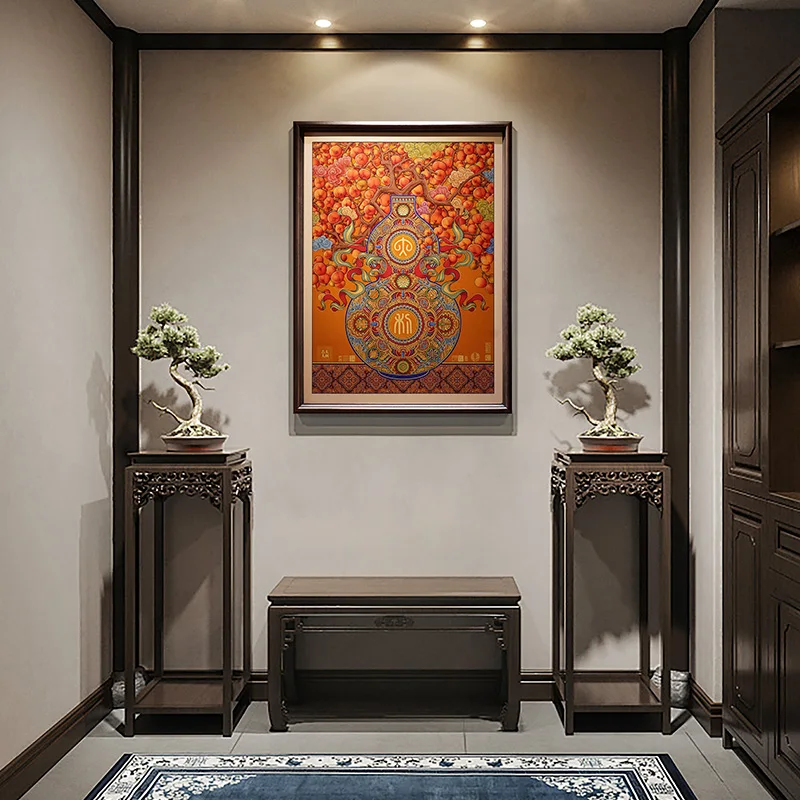 Hulu Brass Solid Wood Handmade Movable Hanging Painting Chinese Style For Entrance Facing Dining Room And Living Room
Hulu Brass Solid Wood Handmade Movable Hanging Painting Chinese Style For Entrance Facing Dining Room And Living Room