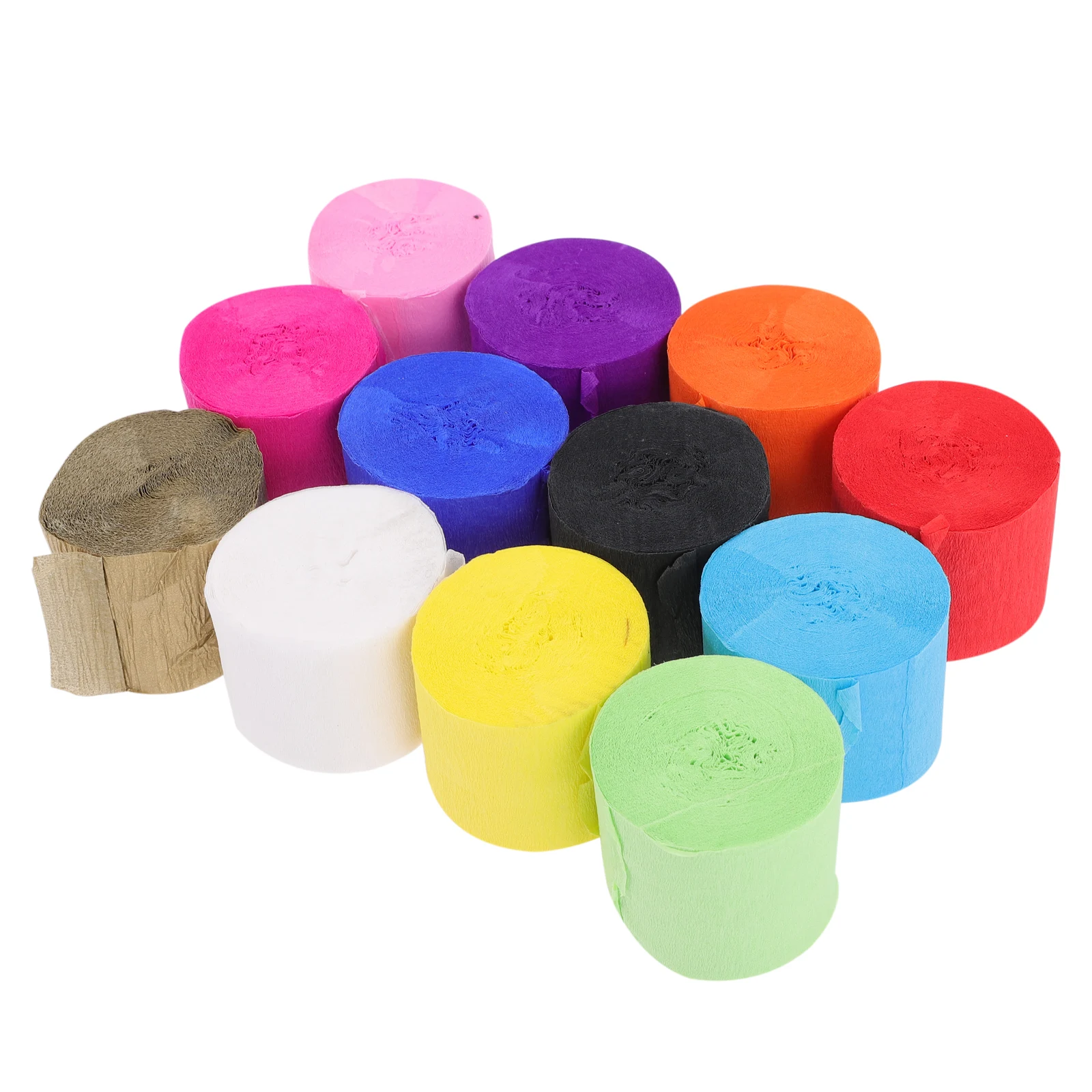 13 Rolls 35mmx10m Crepe Paper Streamers Multicolor Flowers Decorations Craft Supplies Lightweight Sturdy Texture
13 Rolls 35mmx10m Crepe Paper Streamers Multicolor Flowers Decorations Craft Supplies Lightweight Sturdy Texture