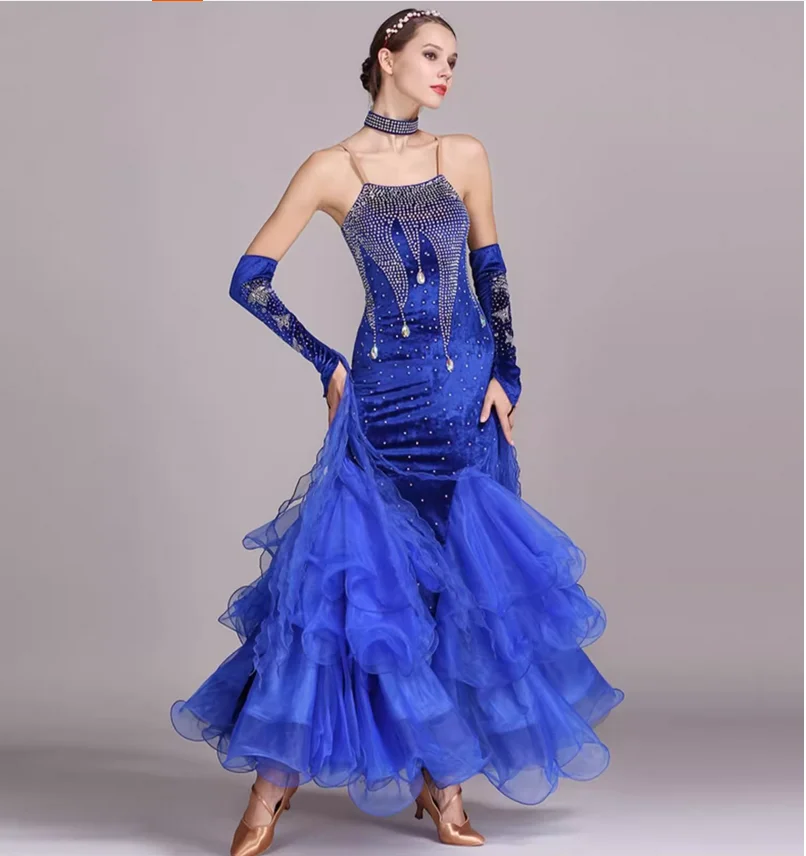 Modern Dance Skirt Waltz Diamond Set Grand Swing Skirt Diamond Set National Standard Dance Dress
Modern Dance Skirt Waltz Diamond Set Grand Swing Skirt Diamond Set National Standard Dance Dress