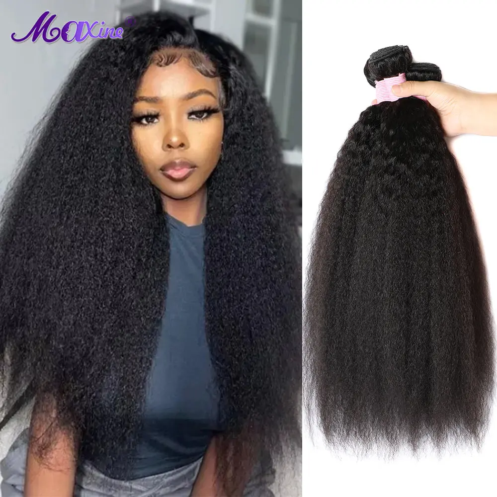 12A Kinky Straight 100% Human Hair Bundles Brazilian Yaki Hair Extensions for Black Women Maxine 1/3/4 Bundles Deal Human Hair
12A Kinky Straight 100% Human Hair Bundles Brazilian Yaki Hair Extensions for Black Women Maxine 1/3/4 Bundles Deal Human Hair