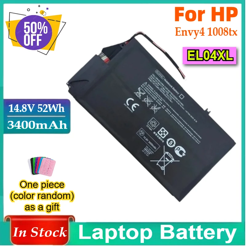 EL04XL Laptop Battery for HP Envy 4-1000 EL04 TPN-C102 HSTNN-IB3R 681879-1C1 681949-001 HSTNN-UB3R 681879-171 681879-541
EL04XL Laptop Battery for HP Envy 4-1000 EL04 TPN-C102 HSTNN-IB3R 681879-1C1 681949-001 HSTNN-UB3R 681879-171 681879-541
