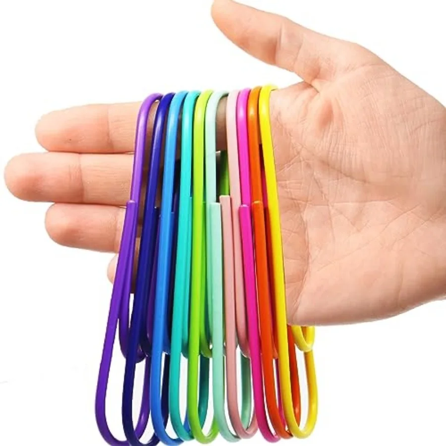 40 Pack 4 Inches Jumbo Paper Clips, Vinyl Coated Multicolored Extra Large Mega Paperclips for Office School Document Organizing
40 Pack 4 Inches Jumbo Paper Clips, Vinyl Coated Multicolored Extra Large Mega Paperclips for Office School Document Organizing