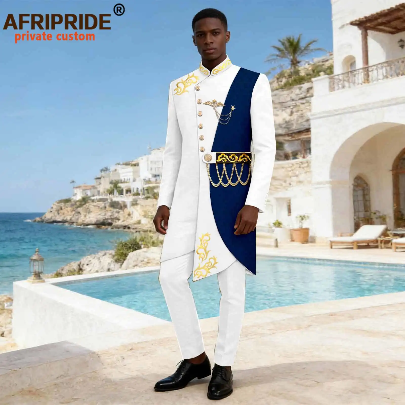 Men`s Business Suits Single Breasted Brooch Gold Chain Blazer and Trousers Set African Clothes Dashiki Attire Wedding 2616068
Men`s Business Suits Single Breasted Brooch Gold Chain Blazer and Trousers Set African Clothes Dashiki Attire Wedding 2616068