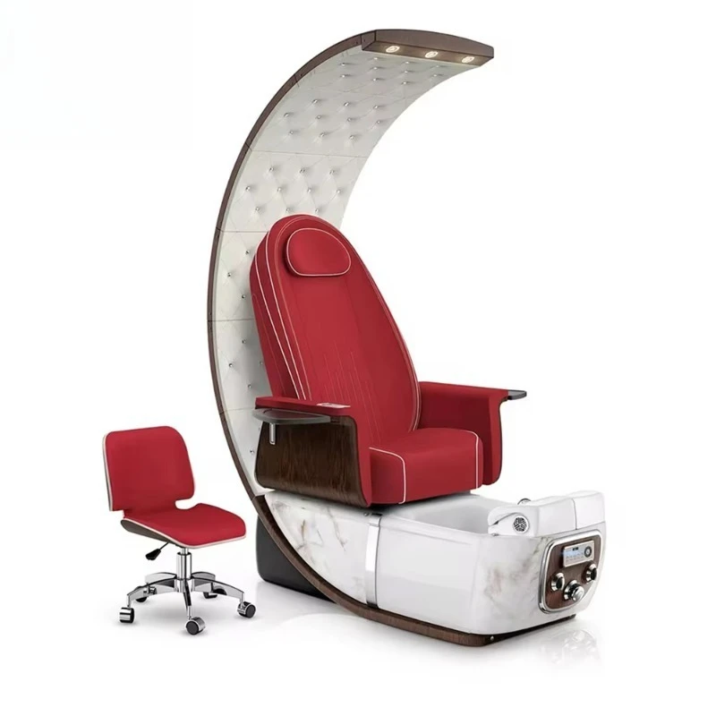 Роскошное современное кресло для педикюра с высокой спинкой, массажем Human Touch, функцией спа для ног и маникюрной станцией – мебель для салонов красоты
Роскошное современное кресло для педикюра с высокой спинкой, массажем Human Touch, функцией спа для ног и маникюрной станцией – мебель для салонов красоты