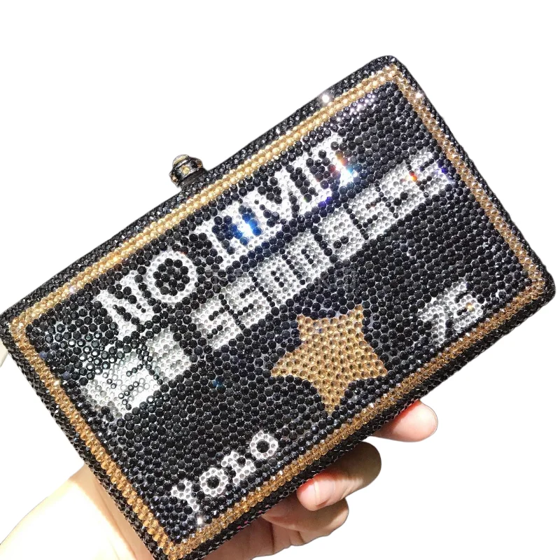 Handmade Black Credit Card - Style Crystal Niche Banquet Bag, Full Diamond Encrusted, Small Square Chain Dinner Bag Evening Bag
Handmade Black Credit Card - Style Crystal Niche Banquet Bag, Full Diamond Encrusted, Small Square Chain Dinner Bag Evening Bag