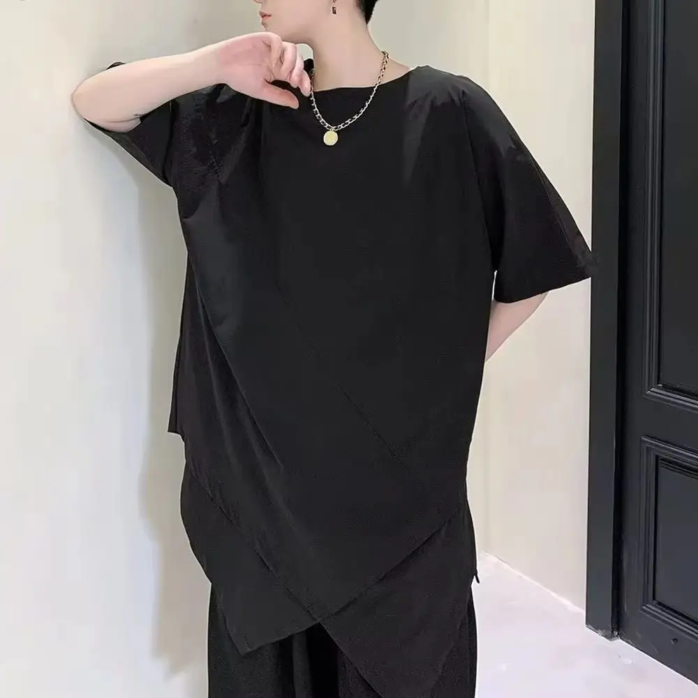 Mens Spring T Shirt Irregular Y2k Hem Casual T Shirt Fashion Dark Daily Wear Outdoor Niche Short Sleeve Men'S Clothing 2026 New
Mens Spring T Shirt Irregular Y2k Hem Casual T Shirt Fashion Dark Daily Wear Outdoor Niche Short Sleeve Men'S Clothing 2026 New