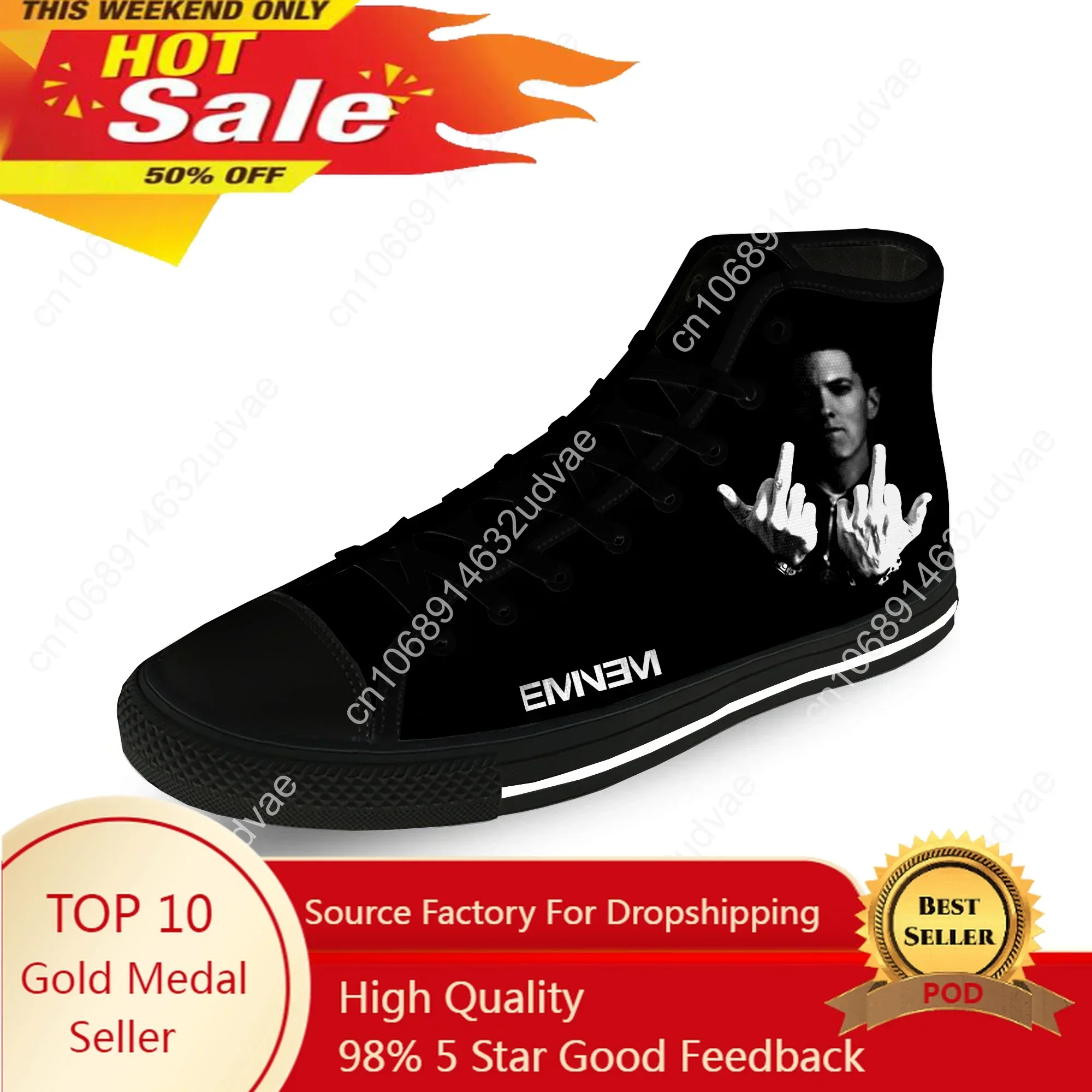 Eminem Hip Hop Rapper Rap Singer Casual Cloth Fashion 3D Print High Top Canvas Shoes Men Women Lightweight Breathable Sneakers
Eminem Hip Hop Rapper Rap Singer Casual Cloth Fashion 3D Print High Top Canvas Shoes Men Women Lightweight Breathable Sneakers