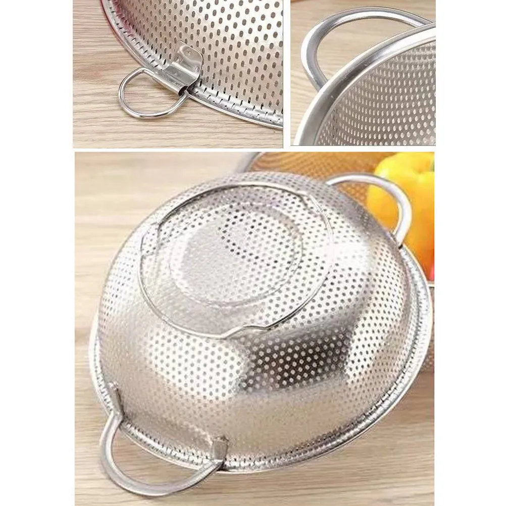 Drain Basket Stainless Steel Outer Diameter 22.5cm Multi-Functional Fruit Vegetable Washing and Storage Basket Kitchen Use
Drain Basket Stainless Steel Outer Diameter 22.5cm Multi-Functional Fruit Vegetable Washing and Storage Basket Kitchen Use