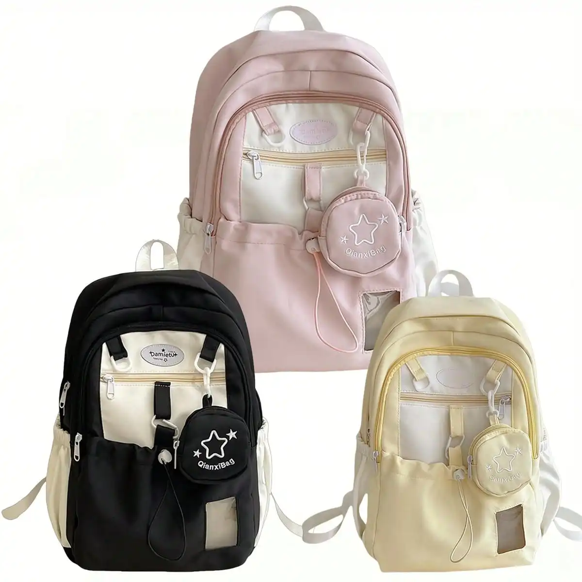 Kawaii Backpack Aesthetic Backpacks Back To School Supplies Double Shoulder Bag With Cute Star Removable Pouch Small Clear Front
Kawaii Backpack Aesthetic Backpacks Back To School Supplies Double Shoulder Bag With Cute Star Removable Pouch Small Clear Front