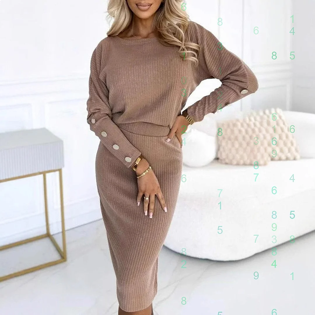 Women's Knit Top and Skirt Matching Set Spring Summer Crewneck Button Decor Jumpsuit Playsuit Pants
Women's Knit Top and Skirt Matching Set Spring Summer Crewneck Button Decor Jumpsuit Playsuit Pants