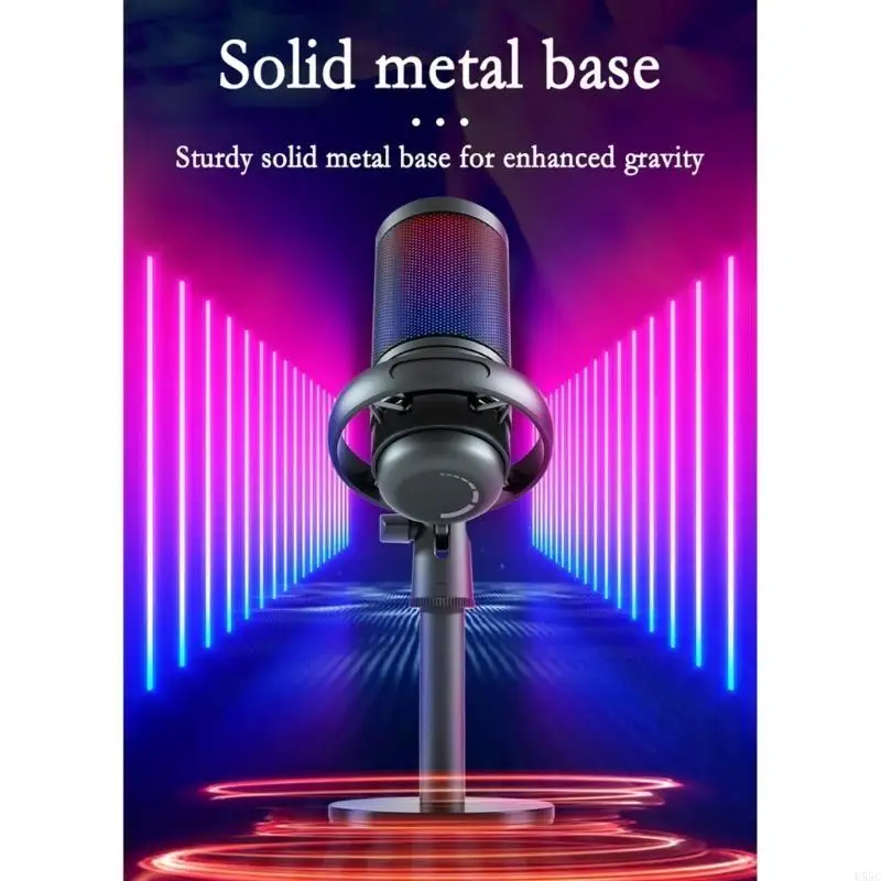 U55C USB Condenser Microphone for PC Gaming Color Lights Mute Button For Live singing Recording
U55C USB Condenser Microphone for PC Gaming Color Lights Mute Button For Live singing Recording