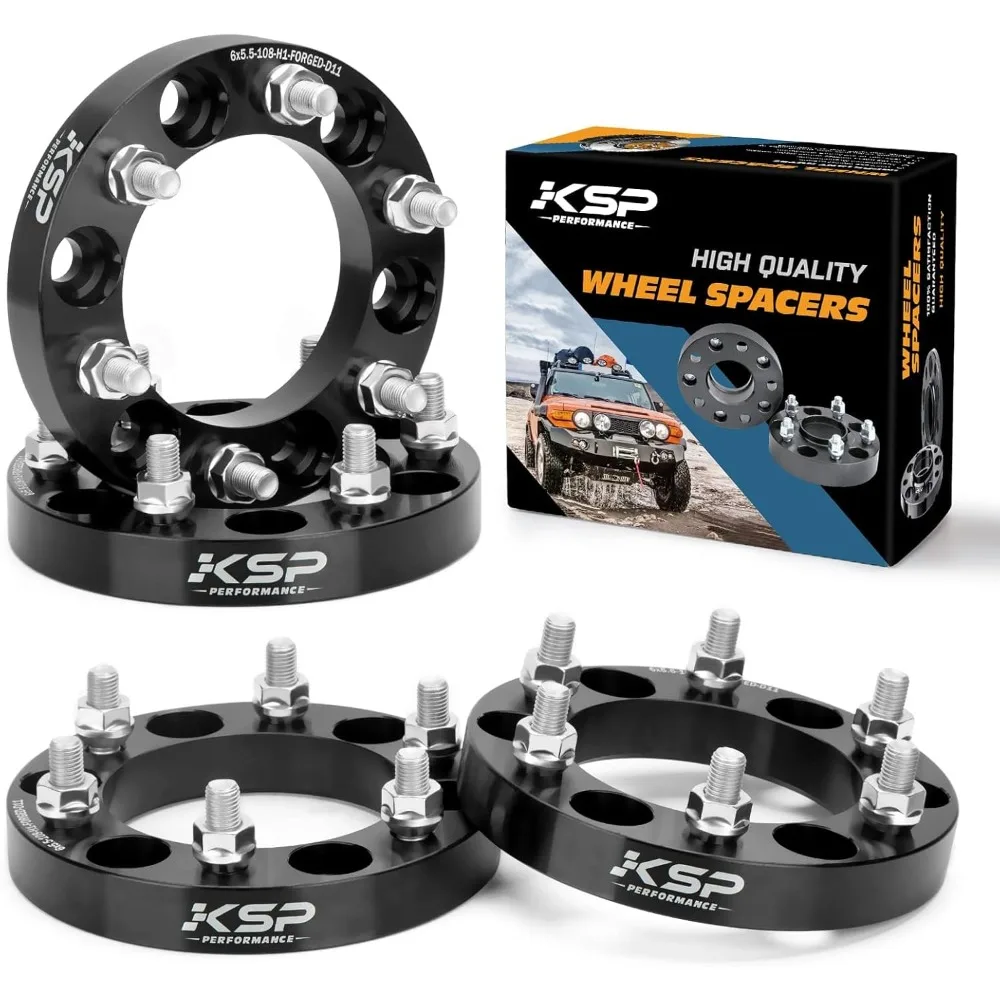 6X5.5 Wheel Spacers, KSP Forged 1"(25mm) 6x139.7mm to 6x139.7mm Thread Pitch M12x1.5 Hub Bore 108mm Adapters for Tacoma 4Runner
6X5.5 Wheel Spacers, KSP Forged 1"(25mm) 6x139.7mm to 6x139.7mm Thread Pitch M12x1.5 Hub Bore 108mm Adapters for Tacoma 4Runner