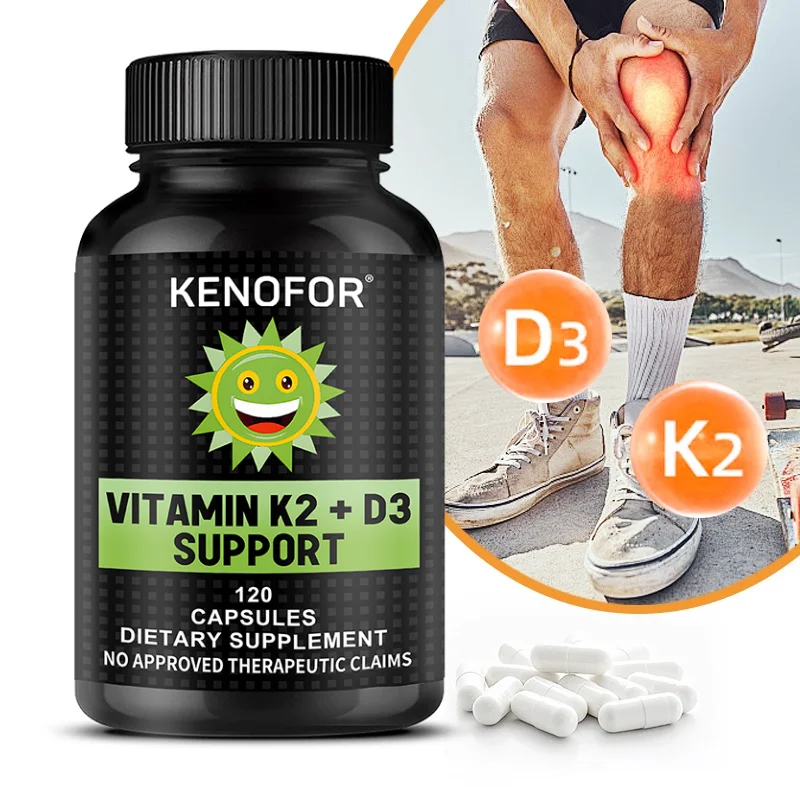 Vitamin D3 & K2 Capsules, Boost Calcium Absorption, Bone Joint, Energy, Cardiovascular, Immune & Mood Support Daily Supplement
Vitamin D3 & K2 Capsules, Boost Calcium Absorption, Bone Joint, Energy, Cardiovascular, Immune & Mood Support Daily Supplement