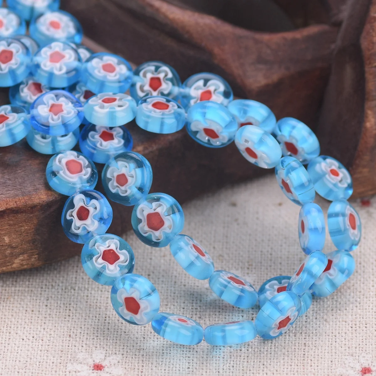 35pcs(1 Strand) Flat Round 10mm Lake Blue Flower Handmade Millefiori Glass Loose Beads Lot For Jewelry Making DIY Craft Findings
35pcs(1 Strand) Flat Round 10mm Lake Blue Flower Handmade Millefiori Glass Loose Beads Lot For Jewelry Making DIY Craft Findings