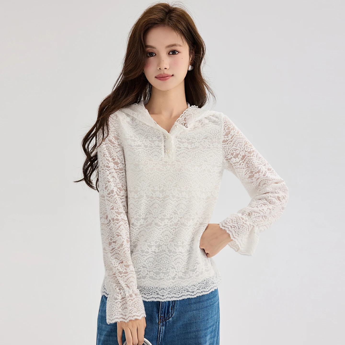 Сексуальные белые кружевные рубашки во французском стиле, женские модные винтажные прозрачные блузки с вырезами, новый пуловер, топы с капюшоном
Сексуальные белые кружевные рубашки во французском стиле, женские модные винтажные прозрачные блузки с вырезами, новый пуловер, топы с капюшоном