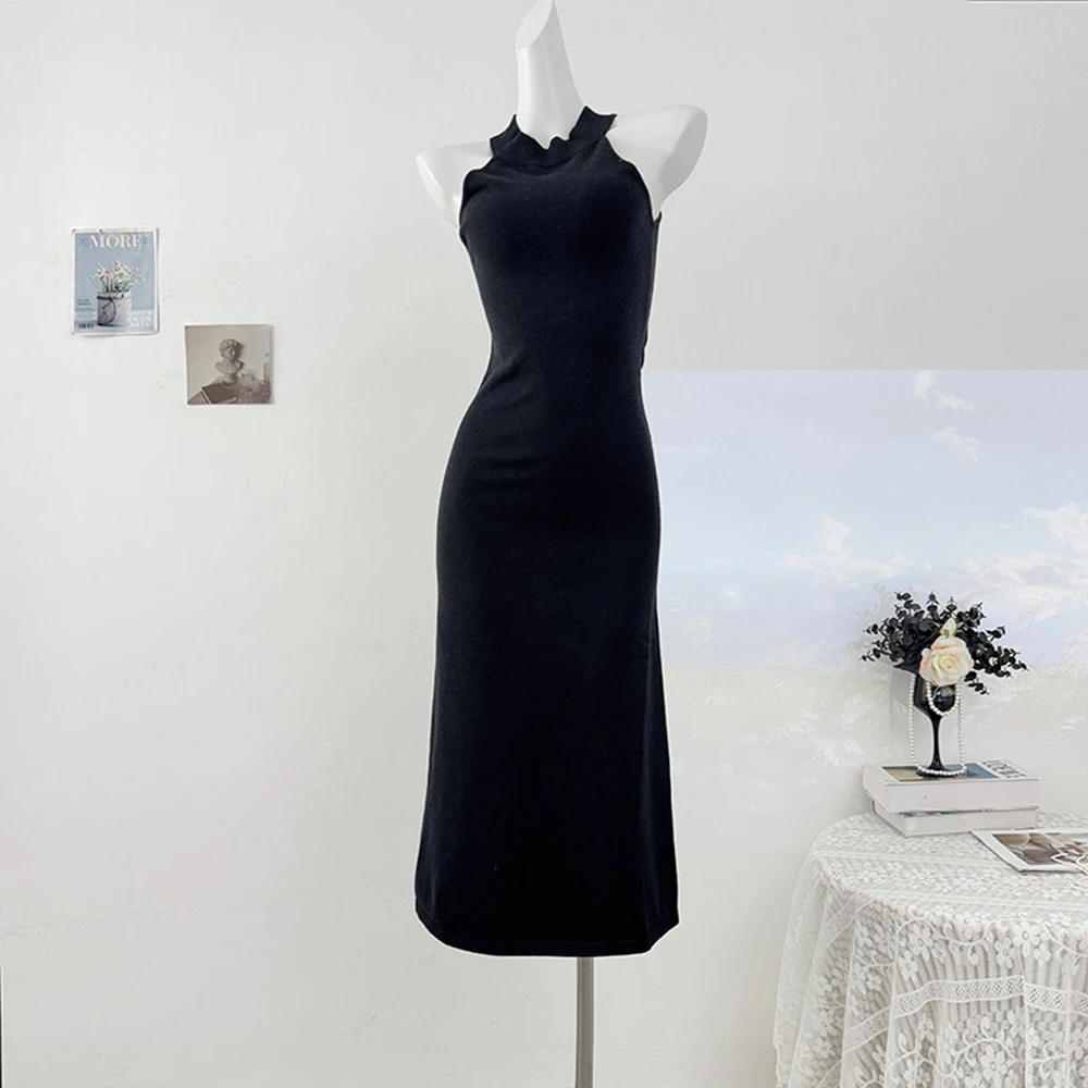 Сексуальное трикотажное платье женское, осень-зима 2026, однотонное платье с открытыми плечами и высокой талией, облегающее платье трапециевидной формы с запахом и юбкой
Сексуальное трикотажное платье женское, осень-зима 2026, однотонное платье с открытыми плечами и высокой талией, облегающее платье трапециевидной формы с запахом и юбкой