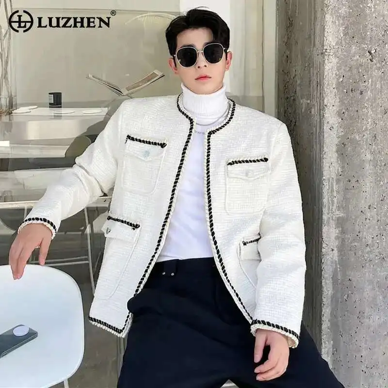 LUZHEN Trendy Men's Jackets 2025 High Quality Brushed Coat Weave Outerwear Vintage Collarless Small Fragrant Style Design LZ7928
LUZHEN Trendy Men's Jackets 2025 High Quality Brushed Coat Weave Outerwear Vintage Collarless Small Fragrant Style Design LZ7928