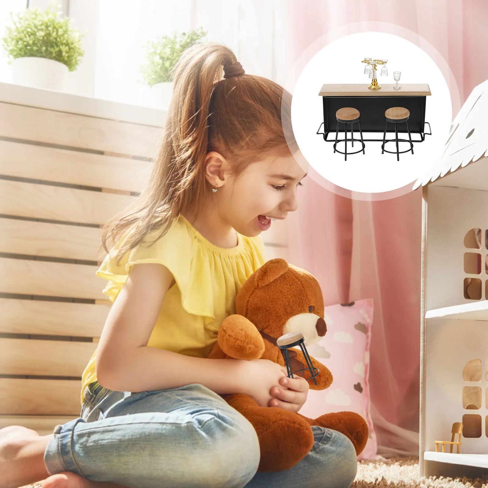 8Pcs Mini Bar Counter Accessories for Mini House Decoration Realistic Miniature Bottles Glasses Holder Chic Lovely Home Styling
8Pcs Mini Bar Counter Accessories for Mini House Decoration Realistic Miniature Bottles Glasses Holder Chic Lovely Home Styling