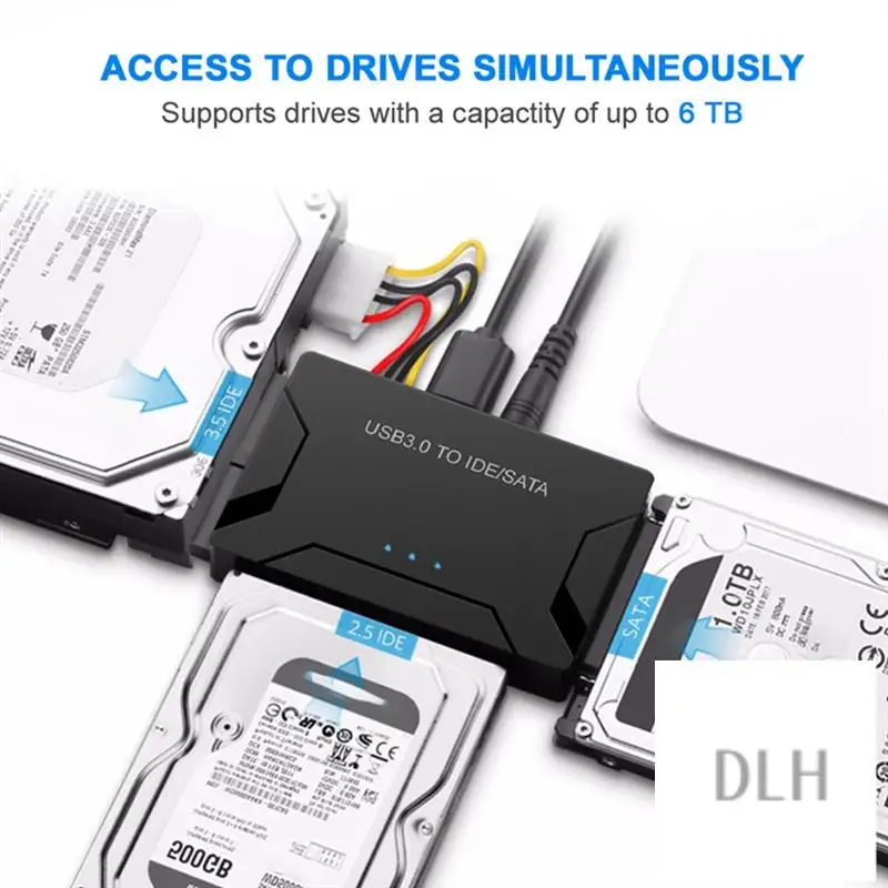 VO-USB3.0 Hard Drive Adapter, 3-Way USB3.0 To SATA/IDE Easy Drive Cable, Multi-Function Easy Drive Cable, 1 Set US-Plug
VO-USB3.0 Hard Drive Adapter, 3-Way USB3.0 To SATA/IDE Easy Drive Cable, Multi-Function Easy Drive Cable, 1 Set US-Plug