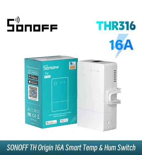 SONOFF TH Origi THR316 16A Wi-Fi умный переключатель температуры и влажности ЖК-датчик мониторинга в реальном времени работает с Alexa IFTTT
SONOFF TH Origi THR316 16A Wi-Fi умный переключатель температуры и влажности ЖК-датчик мониторинга в реальном времени работает с Alexa IFTTT