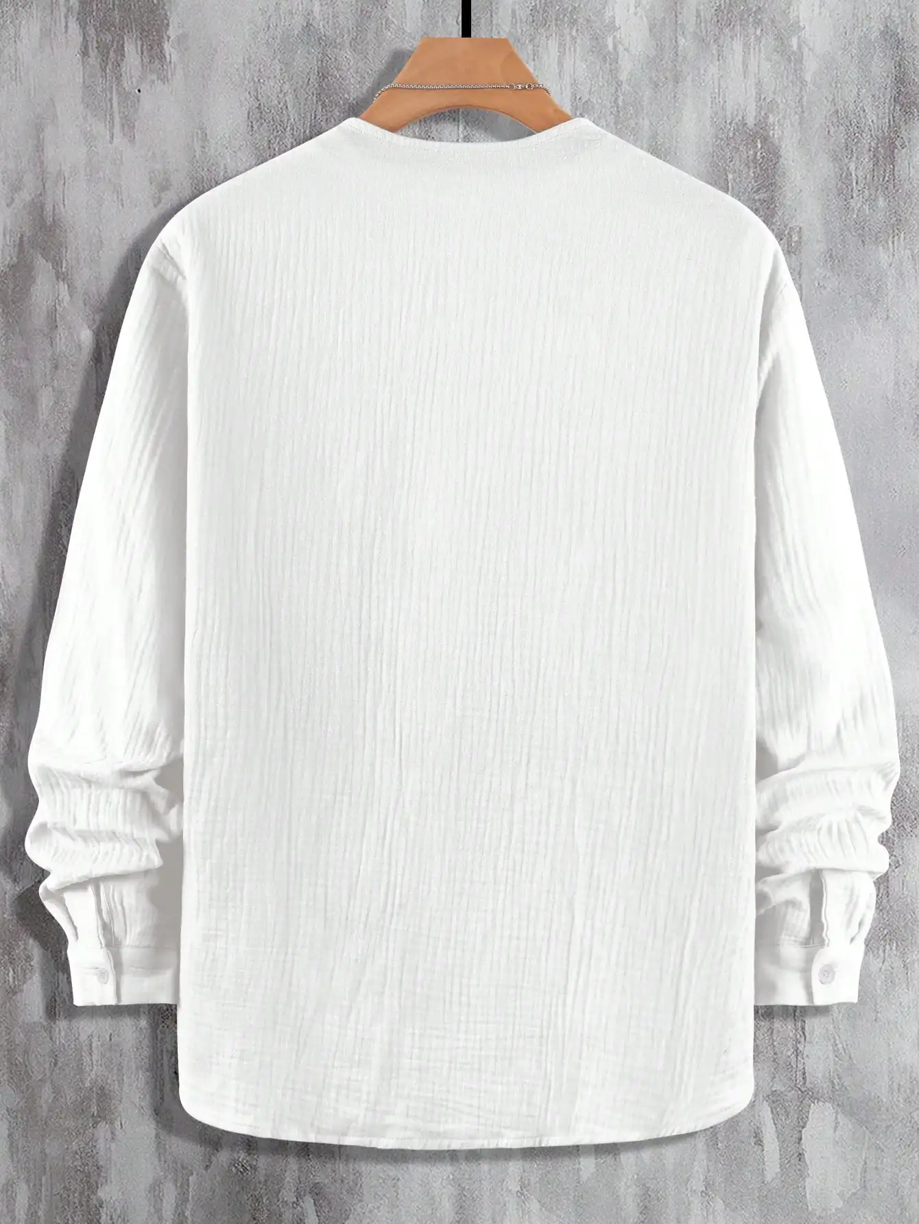 Men Solid Button Up Long Sleeve Casual Shirt
Men Solid Button Up Long Sleeve Casual Shirt