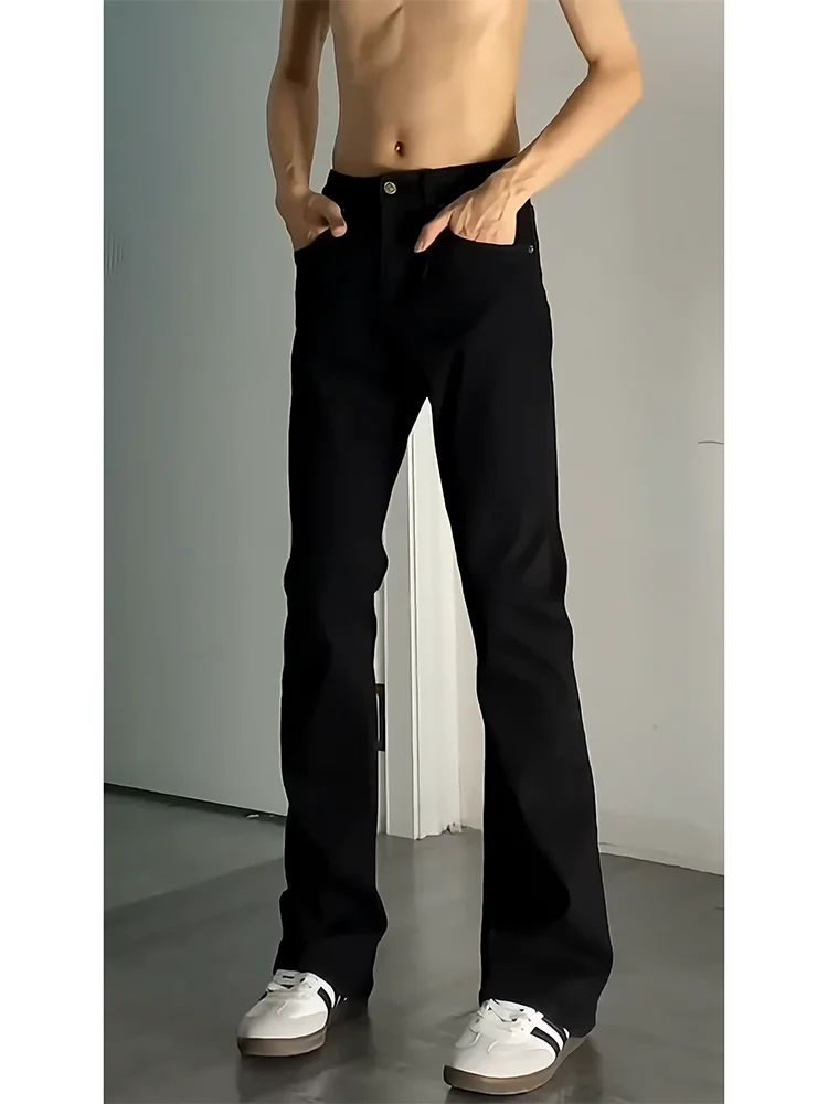 Elastic Straight Leg Men's Jeans High Waist Slim Fit Bootcut Pants Distred Denim High Street Sle Teen Faion
Elastic Straight Leg Men's Jeans High Waist Slim Fit Bootcut Pants Distred Denim High Street Sle Teen Faion