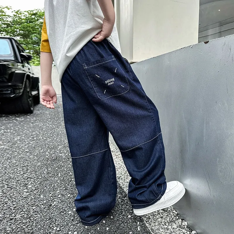 Summer New Children's Lenzing Lyocell Denim Pants Thin Mosquito-Resistant Long Trousers for Boys Casual mid Waist Jeans
Summer New Children's Lenzing Lyocell Denim Pants Thin Mosquito-Resistant Long Trousers for Boys Casual mid Waist Jeans